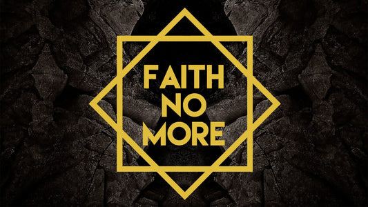 Faith No More-logo op donkere achtergrond, aankondiging derde headliner Graspop Metal Meeting 2027