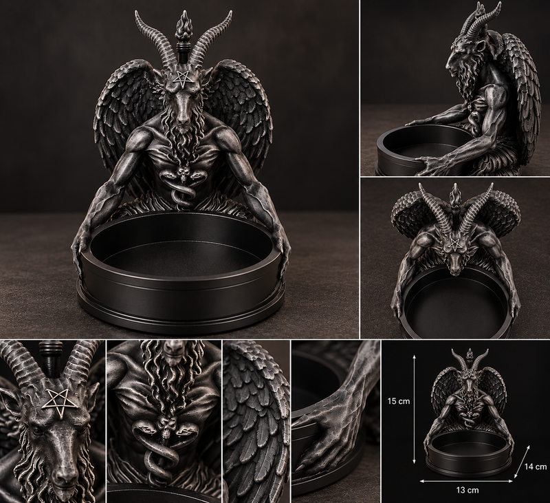 Baphomet 3D Printed Gothic Bowl Acusinkt