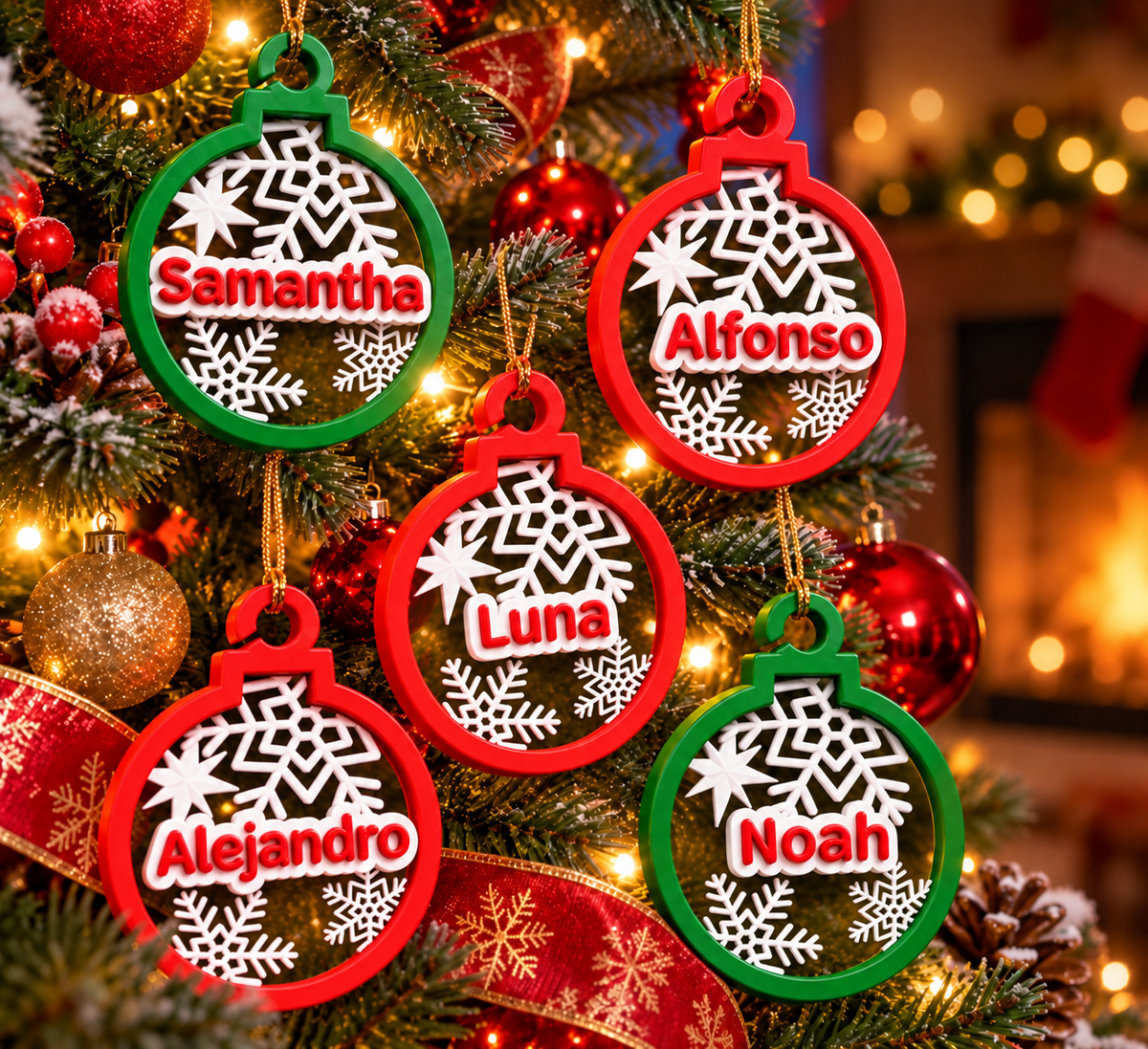 Personalised Christmas Bauble  Custom Name Ornament