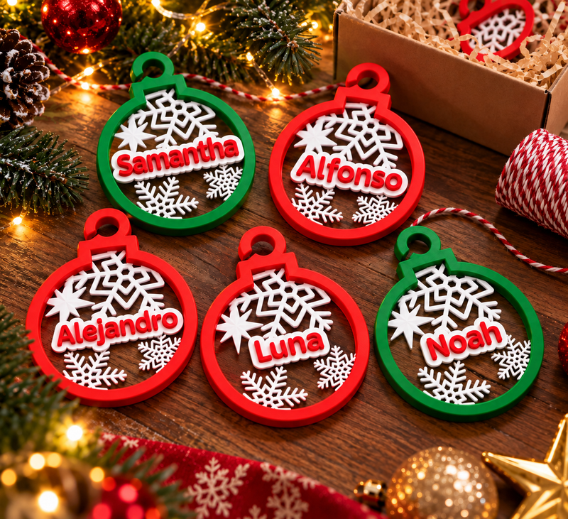 Personalised Christmas Bauble  Custom Name Ornament
