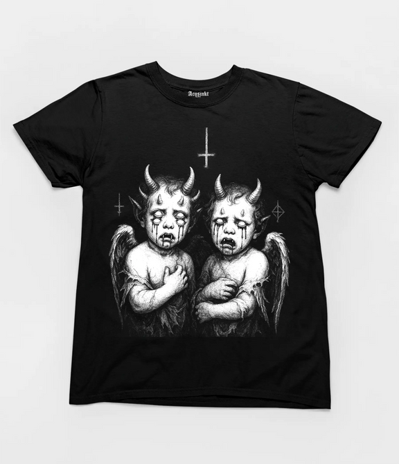 Unisex T-shirt “Verdorven Engelen” Acusinkt