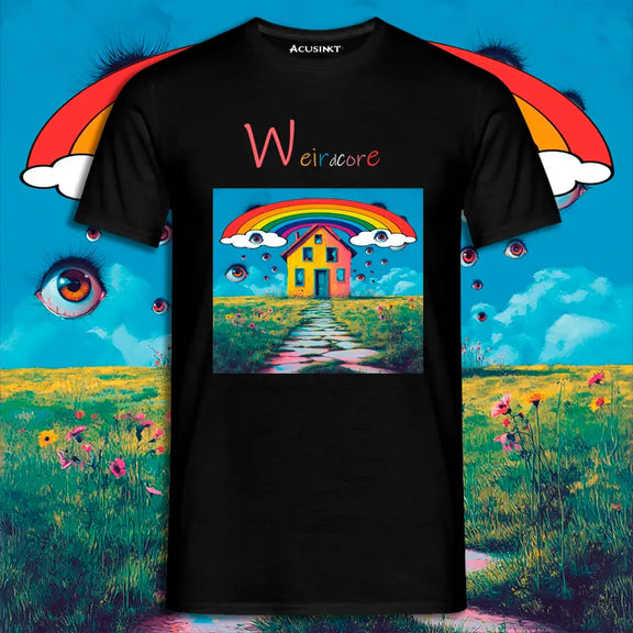 Weirdcore Huis T-Shirt Unisex Acusinkt