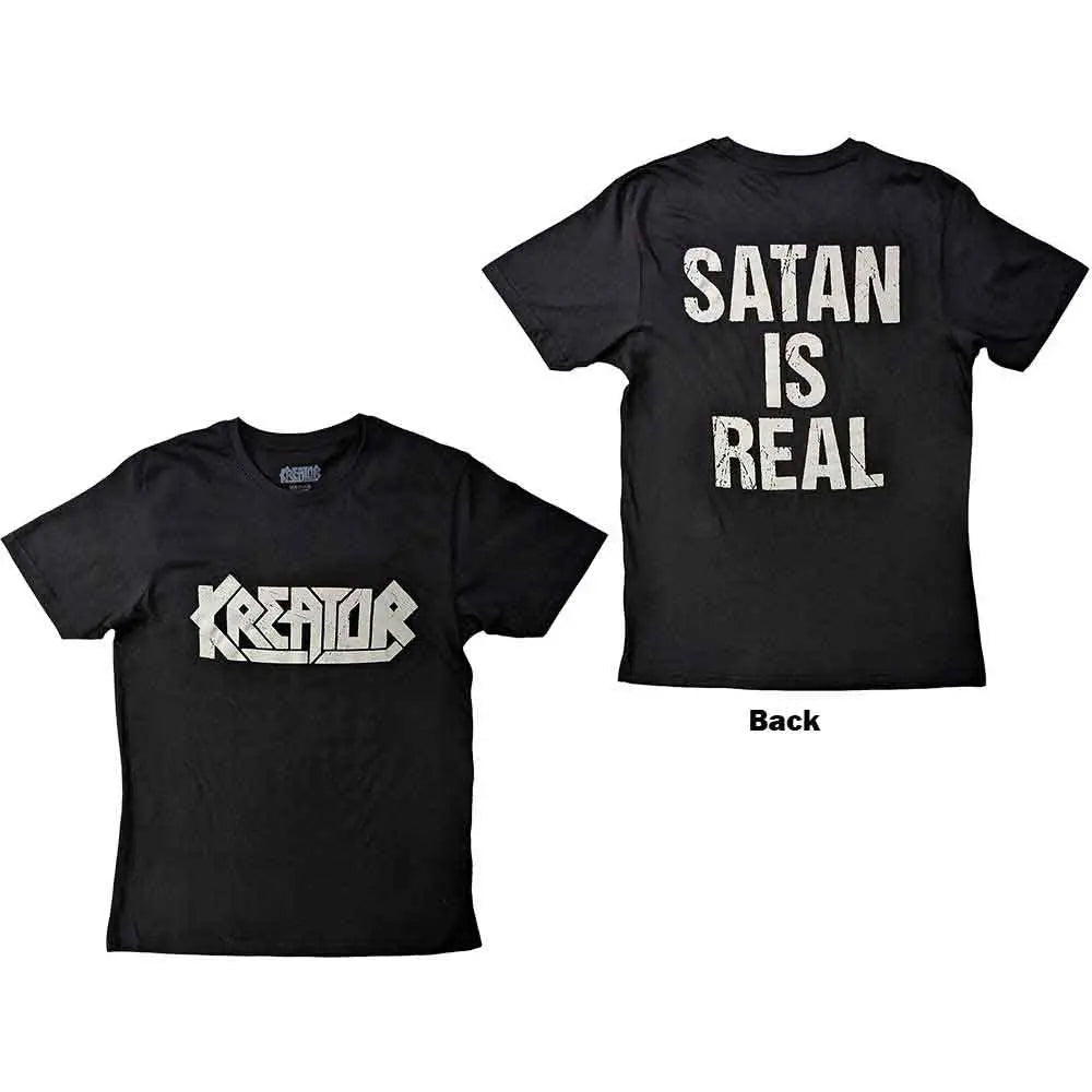 Kreator Unisex T-Shirt: Satan Is Real unisex (Back Print) Acusinkt