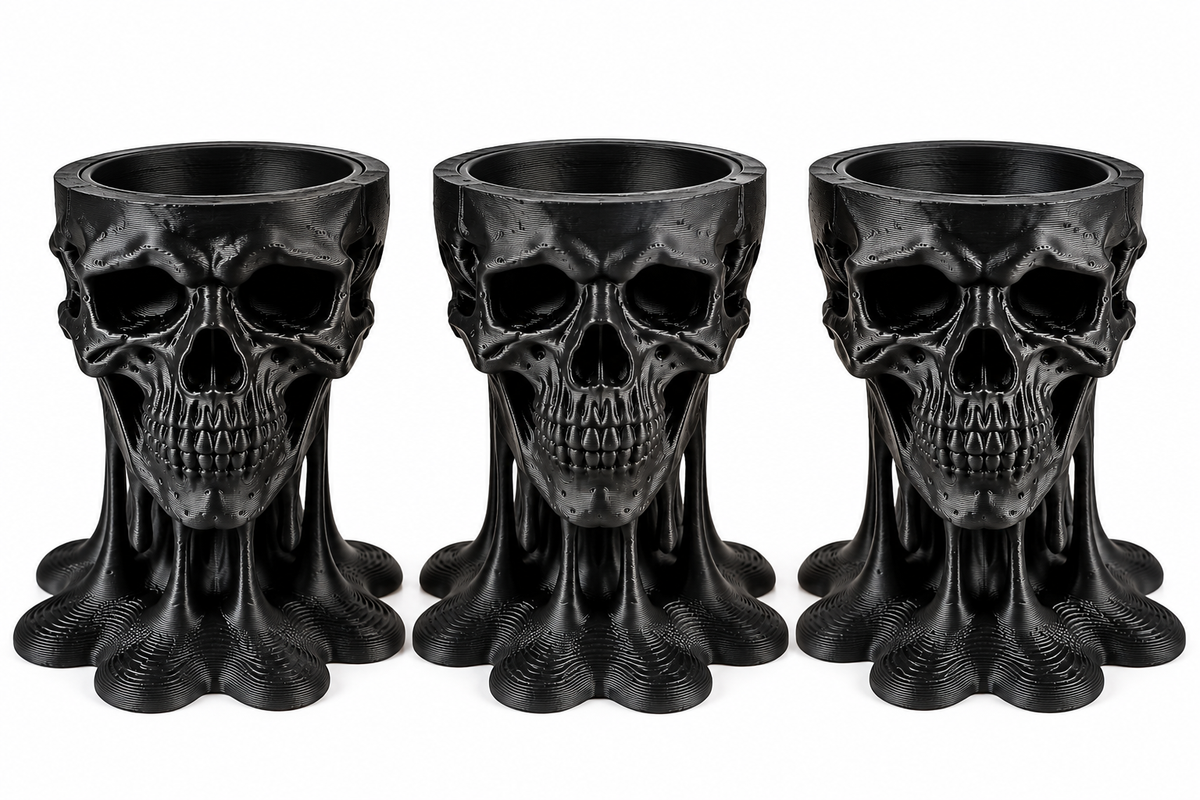 Skull candle holders set of 3 Acusinkt