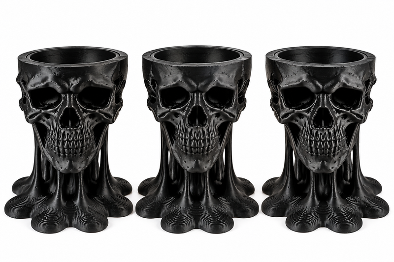 Skull candle holders set of 3 Acusinkt