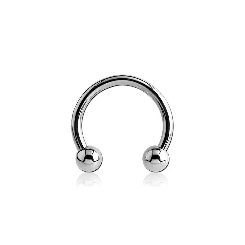Titanium Intern Geschroefde Circular Barbell met Balletjes | Acusinkt