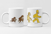 Simpsons mok Homer Evolutie – keramische koffiemok 11oz | Acusinkt