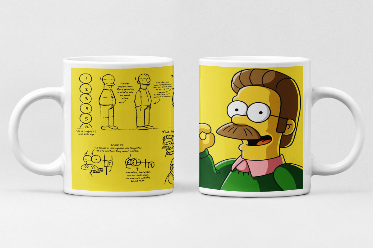The Simpsons mok Ned Flanders – keramische koffiemok 11oz | Acusinkt