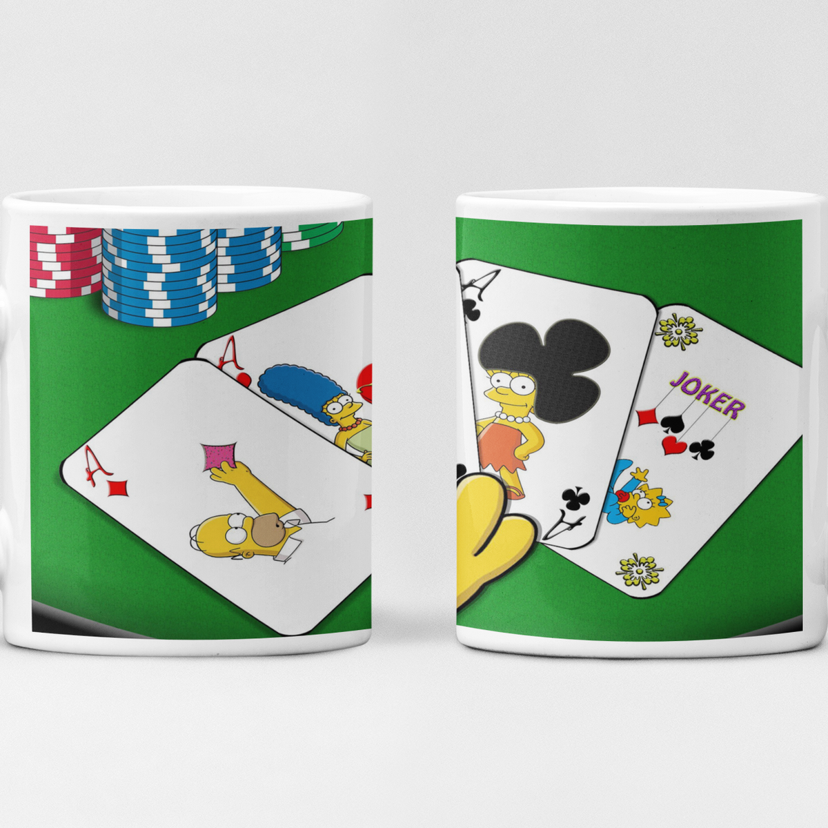 Simpsons Mok – Pokerhand Familie Simpson – 11oz
