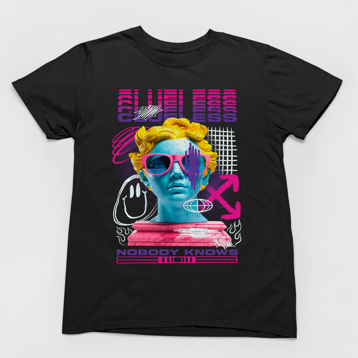 Nobody Knows Neon Statue T-Shirt – Unisex Streetwear