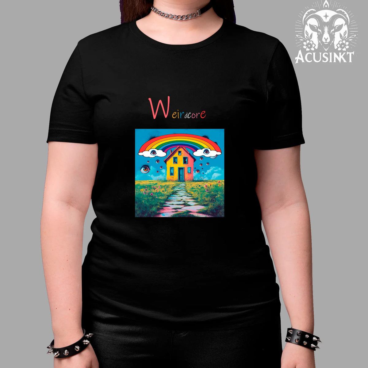 Weirdcore Huis T-Shirt Unisex Acusinkt