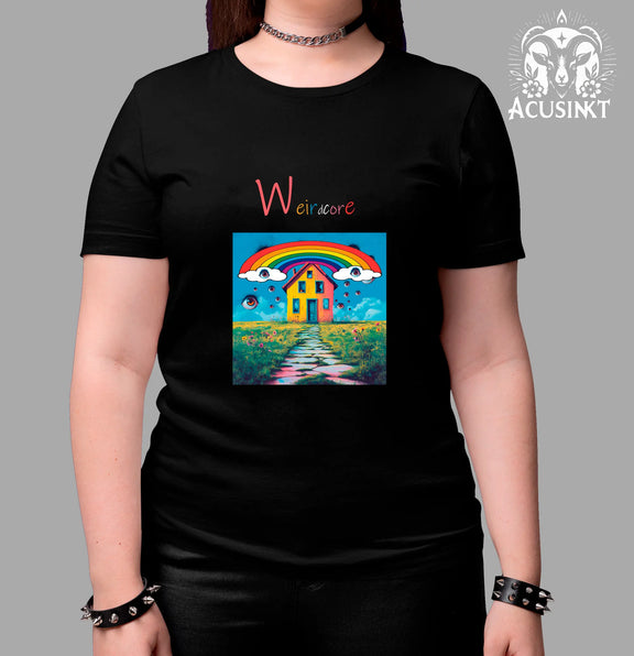 Weirdcore Huis T-Shirt Unisex Acusinkt