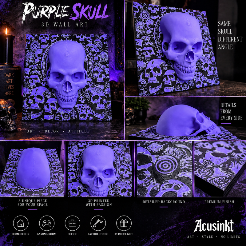 💀 Skull Wall - 3D Art