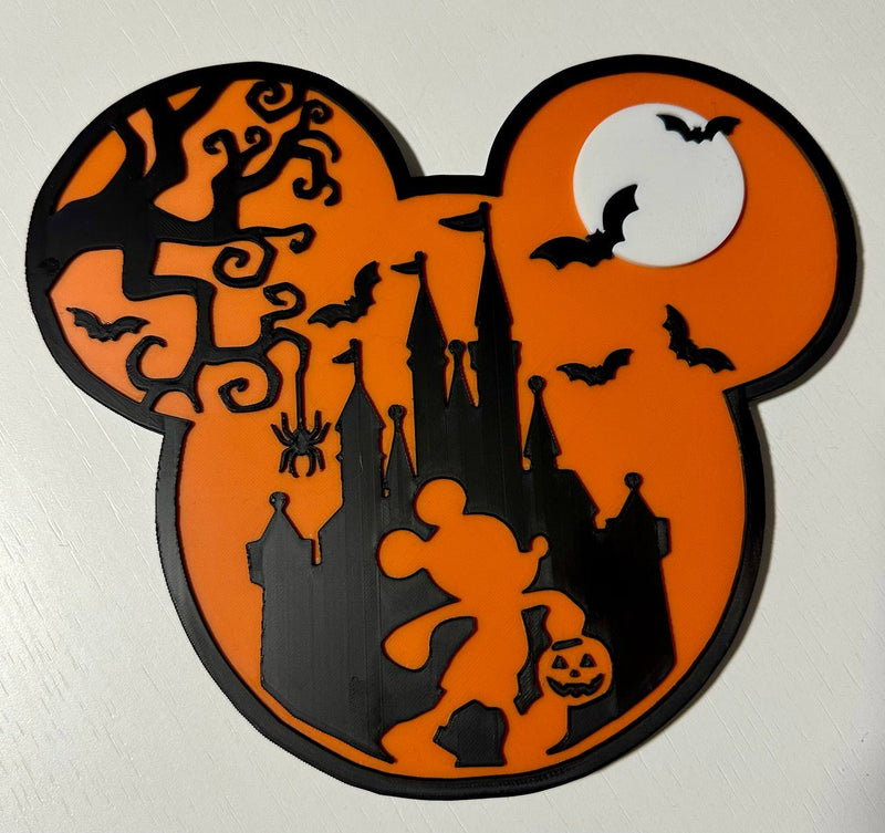 🎃 Halloween Mickey – 3D Wanddecoratie