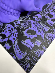 Acusinkt Skull Wall Art, detail van de kaak en het schedelpatroon