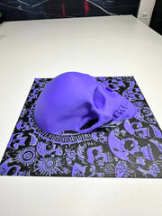 Acusinkt Skull Wall Art, zijaanzicht van de paarse schedel