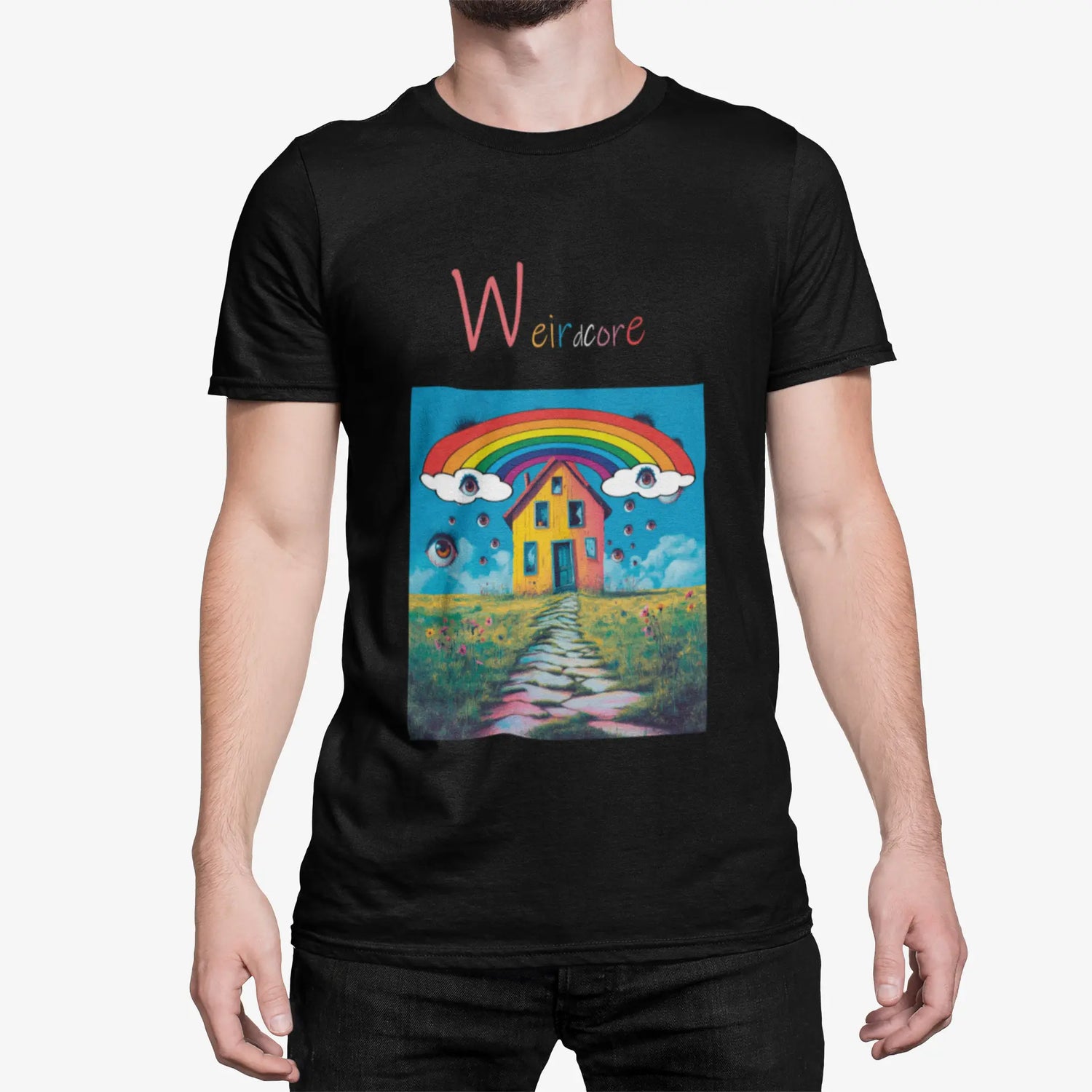 Weirdcore Huis T-Shirt Unisex Acusinkt